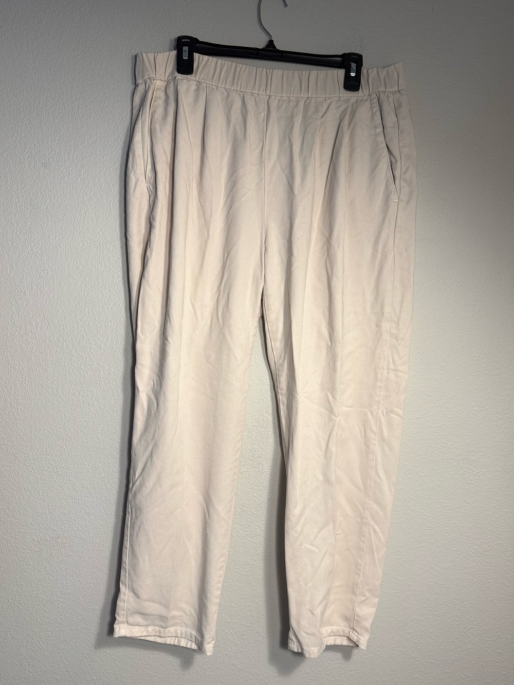 Eileen Fisher Beige Relaxed Fit Ankle Pants L minimalist old money lagenlook
